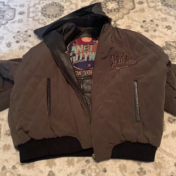 Planet Hollywood 1991 Leather Jacket Reversible - Picture 3 of 3